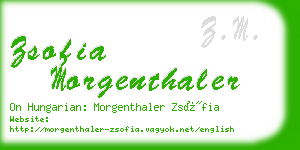 zsofia morgenthaler business card